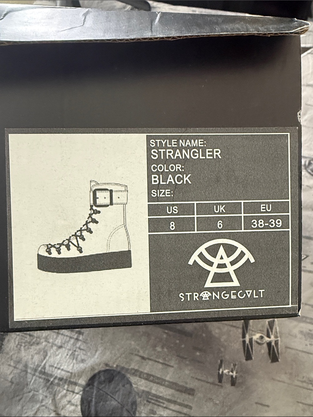 STRANGCVLT STRANGLER SNEAKER BOOTS SZ 8 *READ DESCRIPTION* - Picture 9 of 11